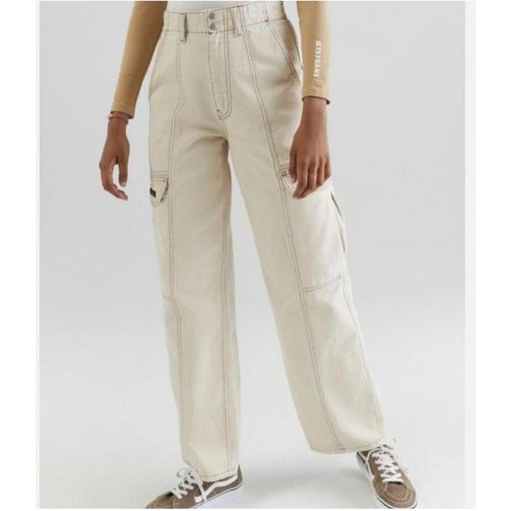 Urban Outfitters Cream Wide Leg Pants
